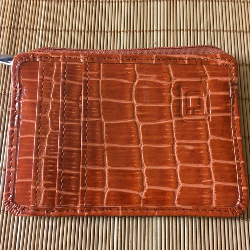 Secure Genuine Leather Card Case / Zip Wallet